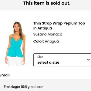 Susana Monaco Turquoise Peplum Top